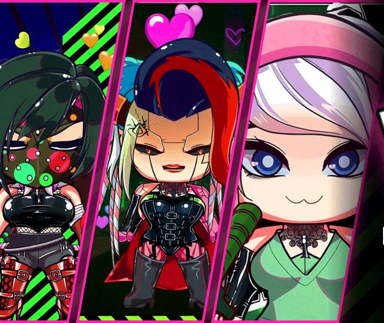 Ninja Punk Girls character art